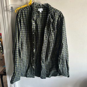 Blue and green long sleeve button down